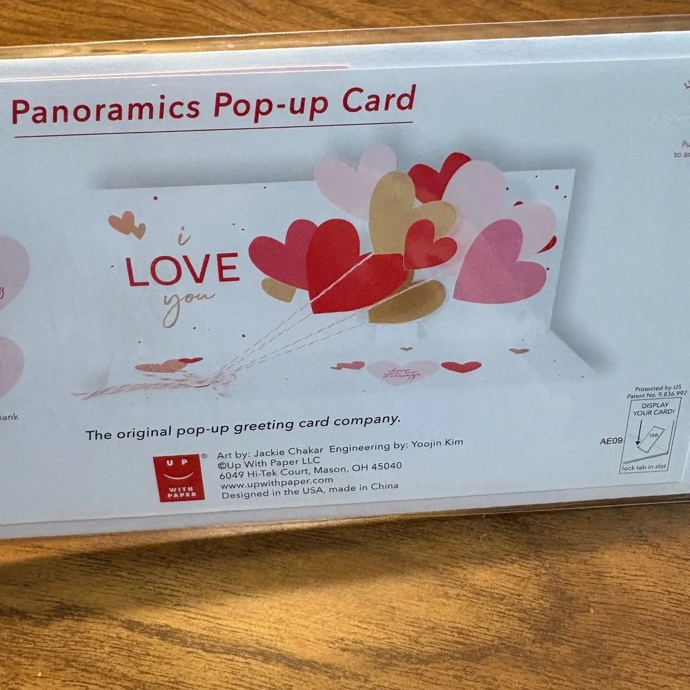 2‎ Up With Paper I Love You Tons Pop Up Valentine's Day Card Anniversary